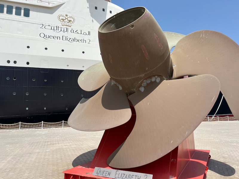 The famous ocean liner has honoured the life of Queen Elizabeth II. Andrew Scott / The National