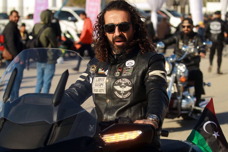 A Libyan biker takes part in a festival organized by the Benghazi Motorcycles Club, in the eastern city of Benghazi.