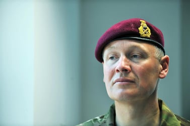 Major General John Lorimer of the Parachute Regiment at their barracks in Colchester after the Prince of Wales presented Afghanistan campaign medals. PA Images via Reuters Connect