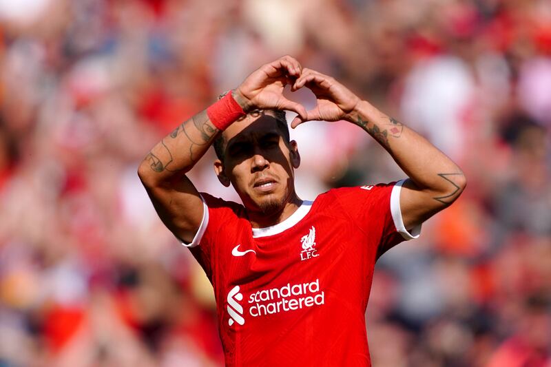 =14) Roberto Firmino (Liverpool) 11 goals in 25 matches; four assists; minutes per goal 110. PA