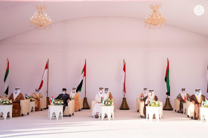 Sheikh Khalid bin Mohamed, chairman of the Abu Dhabi Executive Office, inaugurated President Joko Widodo Street.