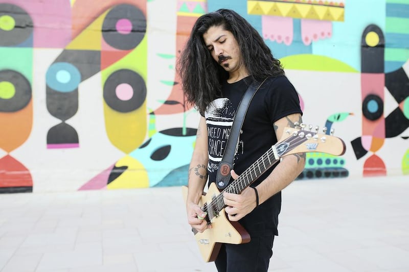 Lebanese musician Jay Wud, whose band is playing the supporting slot for Mötley Crüe, plans to use crowdfunding to raise money for his third album. Sarah Dea / The National 