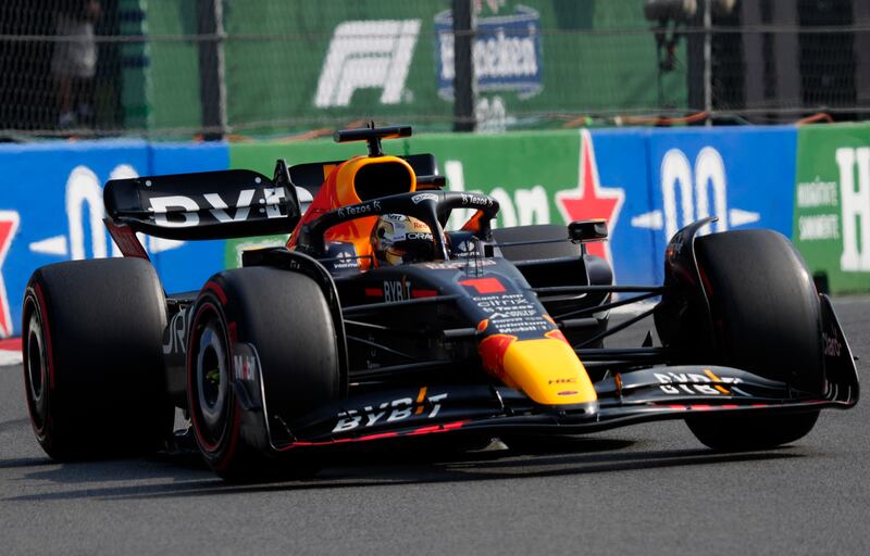 Max Verstappen drives his race car during the qualifying run for the Formula One Mexico Grand Prix. AP