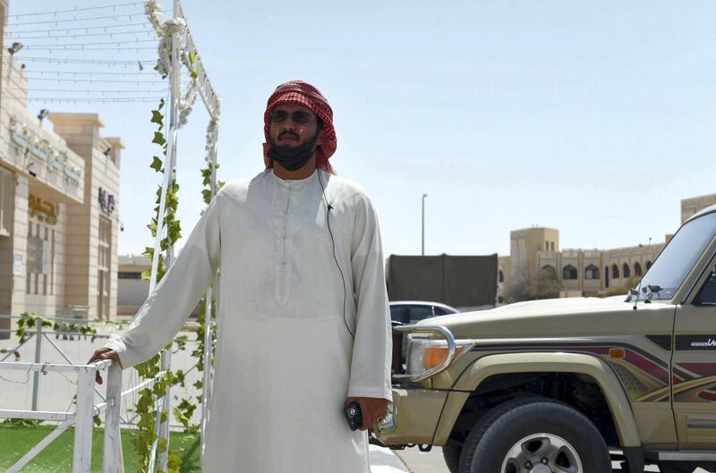 Residents and Heat in Sweihan-AD  Elhadrami Cheikh Saad Al Hashmi, 34 an Emirati runs a camel business, and trainer from Sweihan, on June 9, 2021.
Reporter: Haneen Dajani News