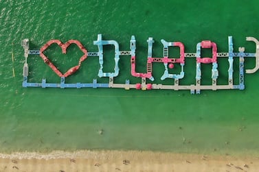 The full 'I love Dubai' design from above. Twitter / Dubai Media Office  