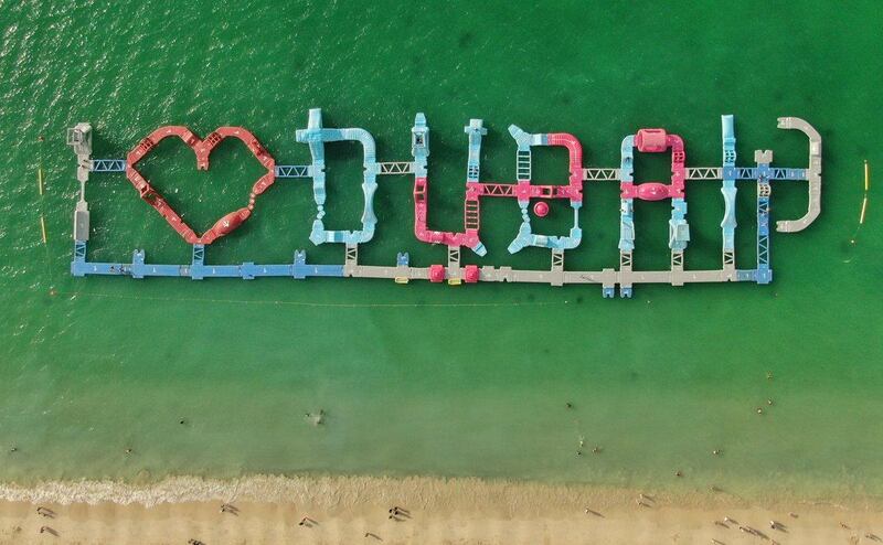 The full 'I love Dubai' design from above. Twitter / Dubai Media Office  