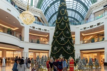 The christmas tree at the Mall of the Emirates, Dubai, December 9th, 2019. Chris Whiteoak / The National
