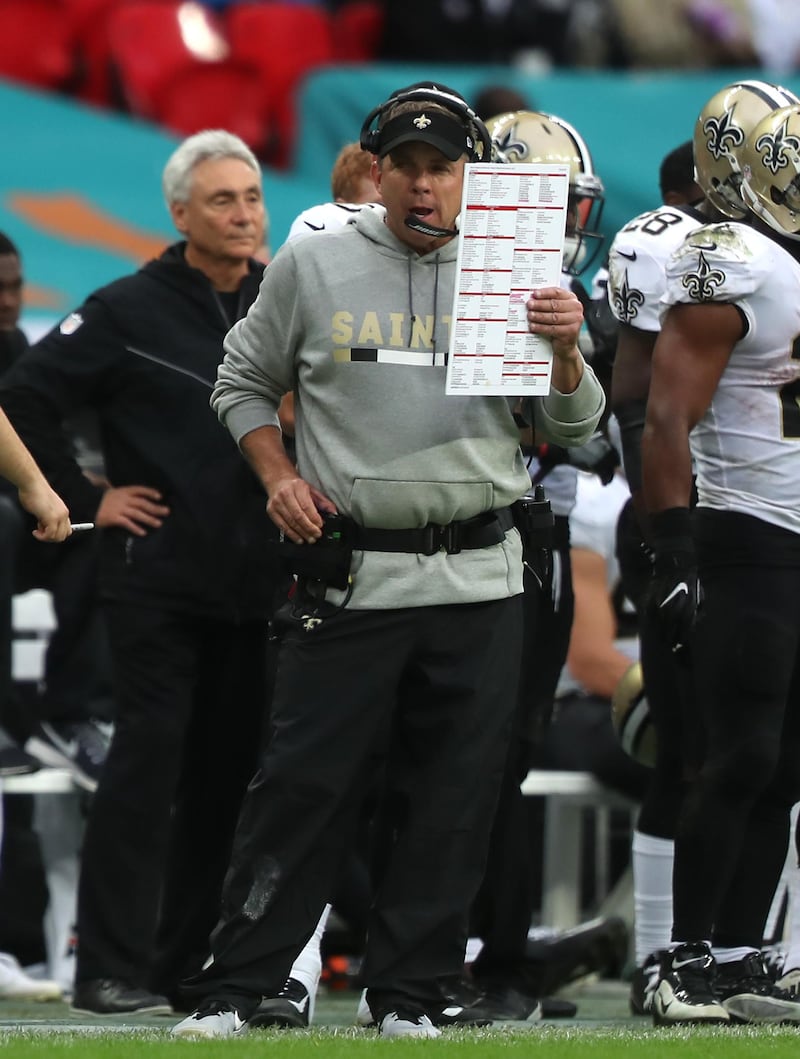 New Orleans Saints' Sean Payton has become the first positive case for coronavirus in the NFL. PA