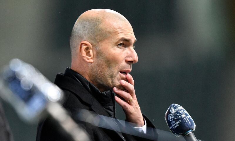 Real coach Zinedine Zidane after the draw. AP