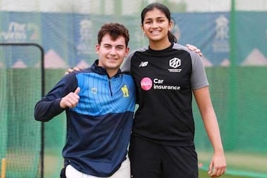 Kai Smith and Mahika Gaur have both emerged from junior cricket in the UAE to make it to county cricket in the UK. Photo: Dougie Brown