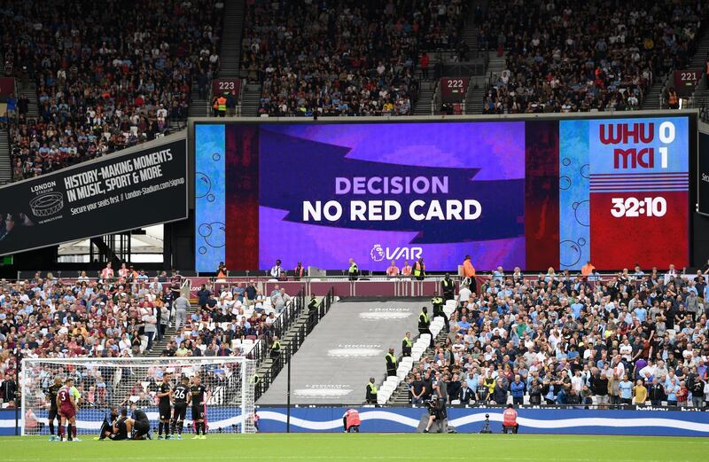 VAR was used for the first time in a Premier League involving the two sides. Getty