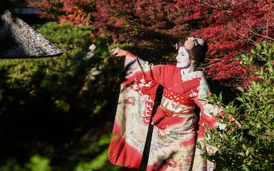 Visitors to Kyoto often dress up in the traditional style of geishas. Photo: Ronan O'Connell