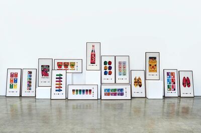 81 Designs' recreations of Hassan Hajjaj's works (tatreez on canvas)