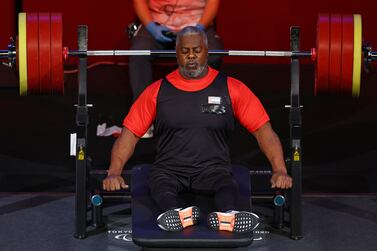 Tokyo 2020 Paralympic Games - Powerlifting - Men's -88 kg Final - Tokyo International Forum, Tokyo, Japan - August 29, 2021.   Mohammed Khamis Khalaf of the United Arab Emirates before competing.  REUTERS / Marko Djurica