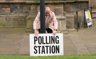 A polling station in Bridlington, Yorkshire. PA
