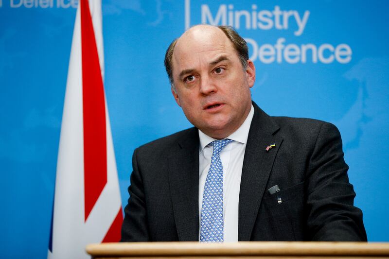 British Defence Secretary Ben Wallace on March 21.  Reuters