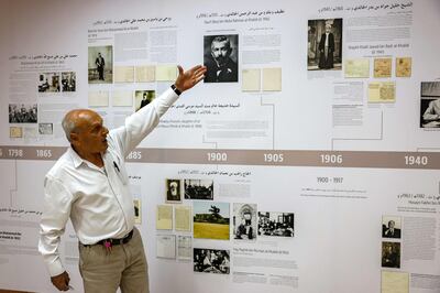 Palestinian Khader Salameh at the Khalidi Library. AFP