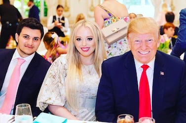 Michael Boulos with Tiffany Trump and her father, President Donald Trump. Instagram / Michael Boulos 