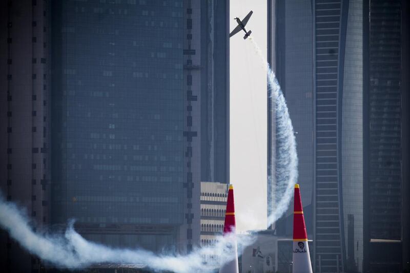 The Red Bull Air Race ended its Abu Dhabi leg with Paul Bonhomme on top. Lee Hoagland / The National
