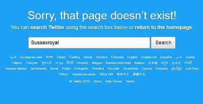 The Sussex Royal Twitter went down on April 3. Twitter 