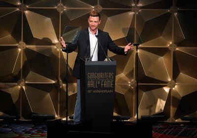 Justin Timberlake speaks on stage at the 50th annual Songwriters Hall of Fame induction and awards ceremony Thursday, June 13, 2019, in New York. (Photo by Brad Barket/Invision/AP)