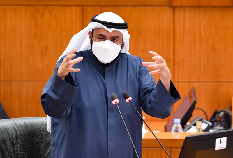 Minister of Health Dr Bassel Al Sabah held a special session on Tuesday to highlight the importance of taking the vaccine and adhering to social distancing regulations. EPA
