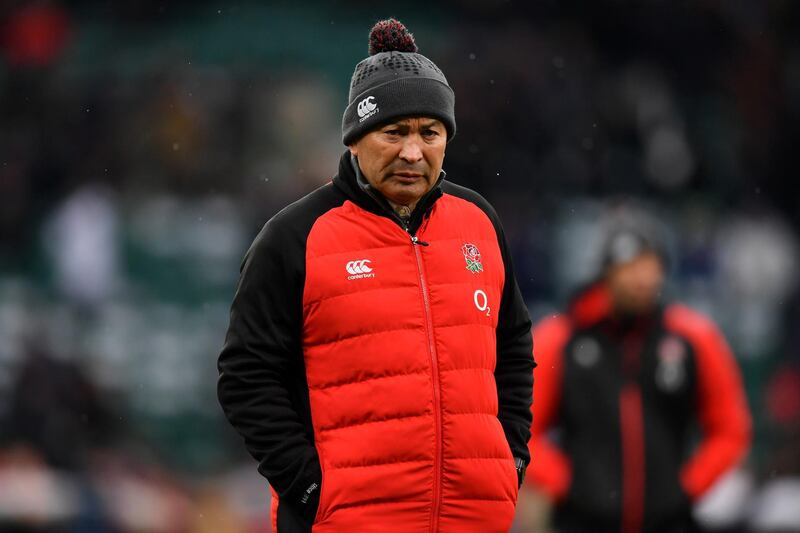 LONDON, ENGLAND - MARCH 17:  Eddie Jones, Head coach of England looks on prior to the NatWest Six Nations match between England and Ireland at Twickenham Stadium on March 17, 2018 in London, England.  (Photo by Dan Mullan/Getty Images)