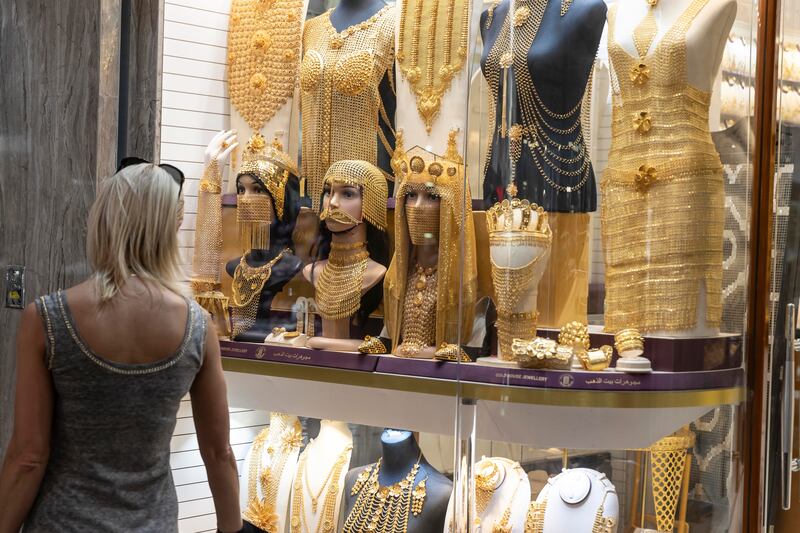 The Gold Souk in Deira on the banks of the Dubai Creek. An agreement between the UAE and India is expected to boost trade in gold, benefitting jewellers and shoppers. All photos: Antonie Robertson / The National

