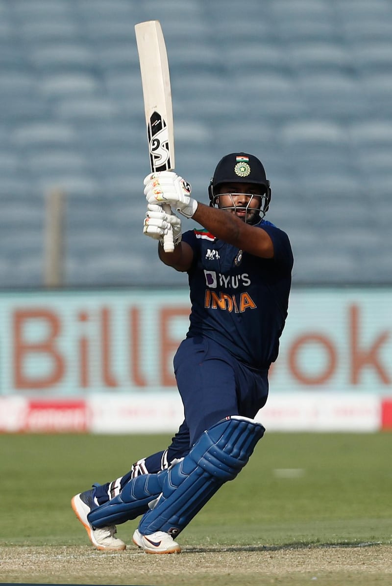India's Rishabh Pant hit seven sixes in his innings. Reuters