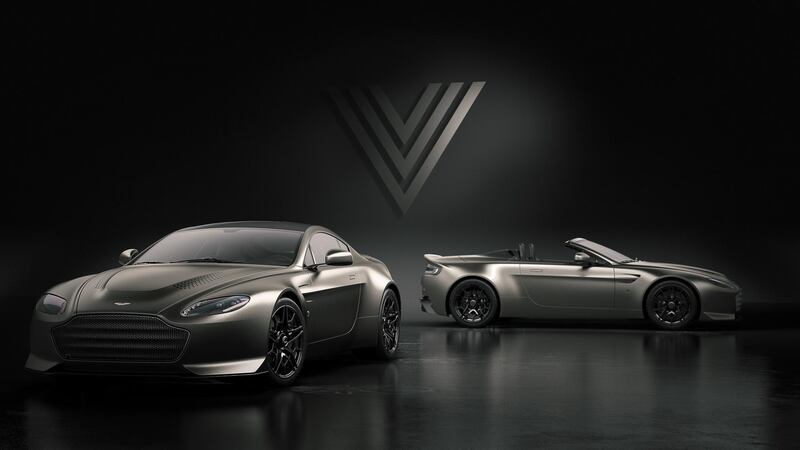 The new V12 Vantage in coupe and roadster form, has echoes of the much-loved 1998 original V600 Vantage. Courtesy Aston Martin