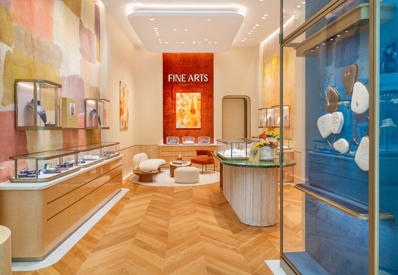 Inside Shamsa Alabbar's Fine Arts Jewellery boutique in Dubai Mall. Photo: Fine Arts Jewellery