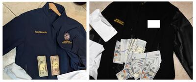 Jackets found by federal agents inside the Menendez home. US Attorney's Office / EPA