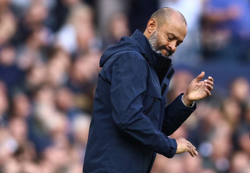 Nuno oversaw a 2-1 win for Tottenham in their Premier League match against Aston Villa on October 3, 2021. Reuters