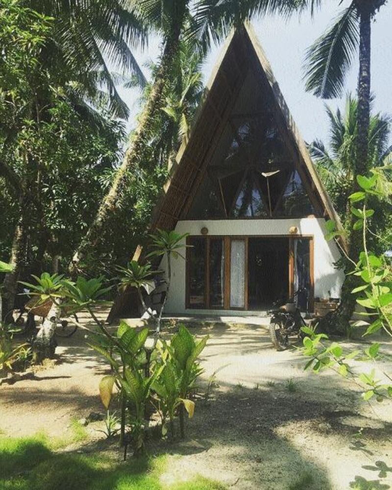 10) THE PHILIPPINES: Hosts @thetriangle.siarga's A-Frame cabin in Siargao Island got 45,000 likes. Rates average around Dh244 per night.