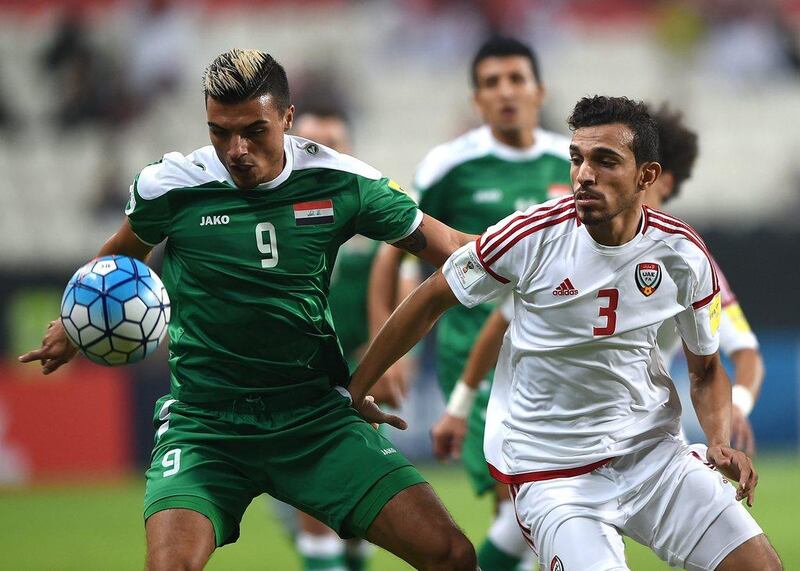 Walid Abbas of UAE, right, and Ahmed Yasin of Iraq in action. Tom Dulat / Getty Images