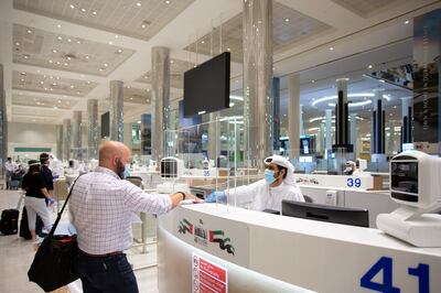 Face masks remain compulsory at Dubai World Central and Dubai International Airports. Photo: Dubai Airports