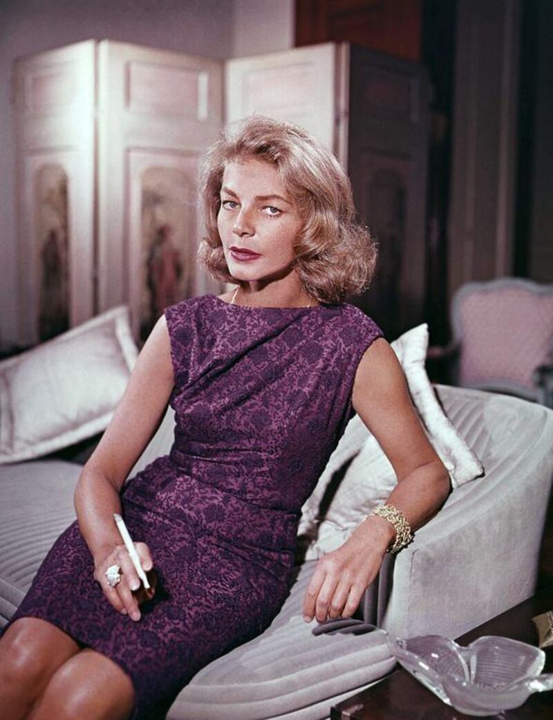 Lauren Bacall at her home in New York in 1965. AP