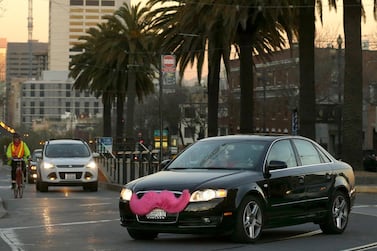A Lyft car in San Francisco. The ride-hailing giant's IPO would be biggest in US so far this year. AP