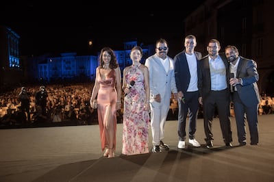 The cast and crew of 'The Alleys' at the 74 Locarno Film Festival where it had its world premiere. Locarno Film Festival