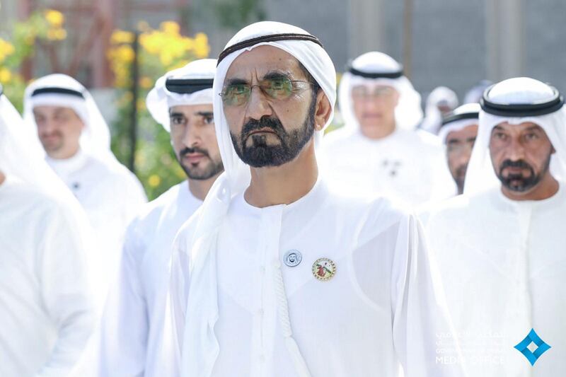 Sheikh Mohammed observed the speedy progress being made on the construction site.