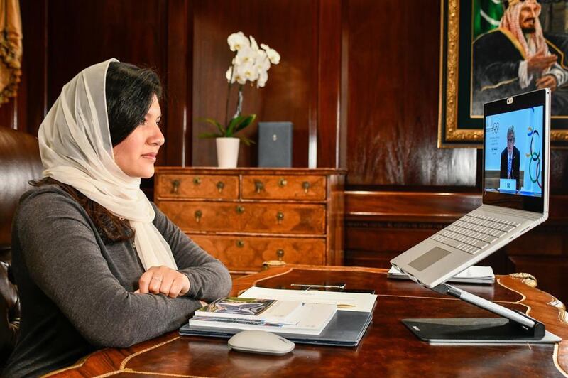 Princess Reema Bint Bandar being elected as member of the International Olympic Committee. Courtesy Saudi Arabian Olympic Committee