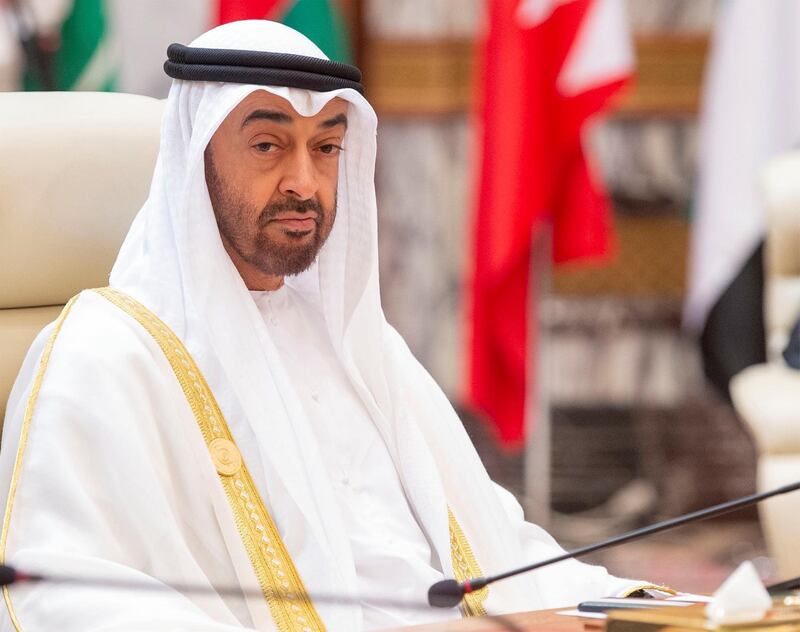 Sheikh Mohamed bin Zayed has invited Israeli president Reuven Rivlin to visit the UAE. Ministry of Presidential Affairs    