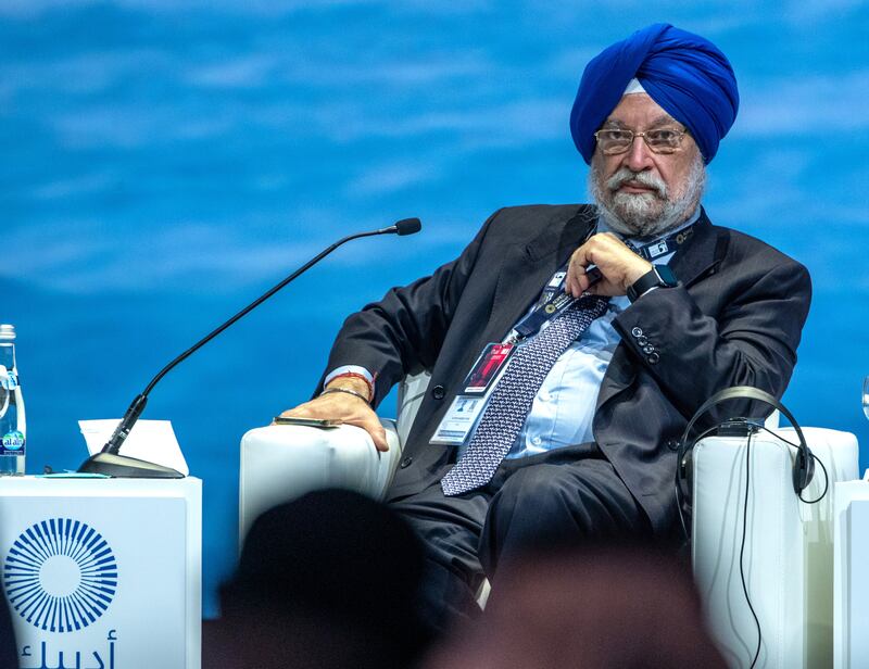 With the second phase of expansion, India will be able to maintain strategic reserves to meet 90 days of crude demand within "five years", according to Hardeep Singh Puri, Indian petroleum minister. Victor Besa/The National.