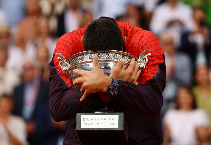 Novak Djokovic after winning the French Open. Reuters