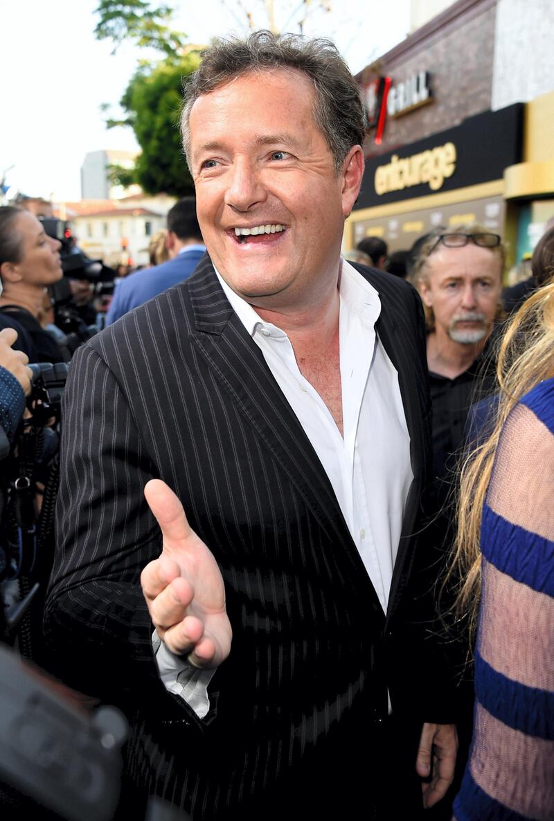 WESTWOOD, CA - JUNE 01: Journalist Piers Morgan attends the premiere of Warner Bros. Pictures' "Entourage" at Regency Village Theatre on June 1, 2015 in Westwood, California.   Frazer Harrison/Getty Images/AFP