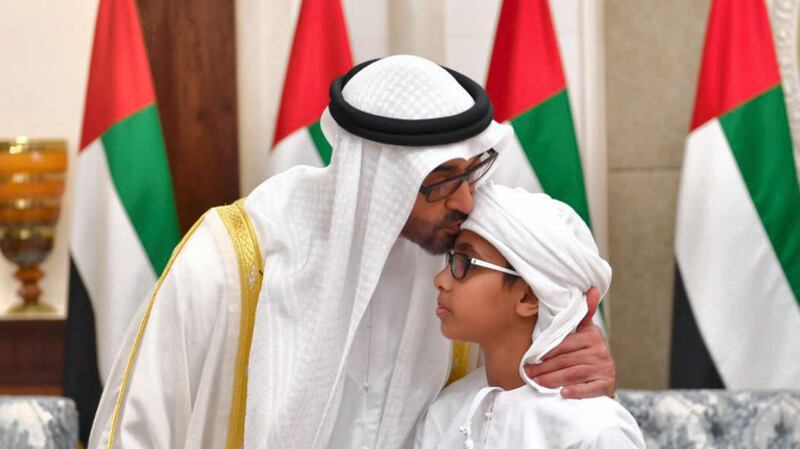 Mohammed bin Zayed receives UAE Rulers, Crown Prince and Deputy Rulers and greet Eid Al Adha.

Courtesy Dubai Media Office