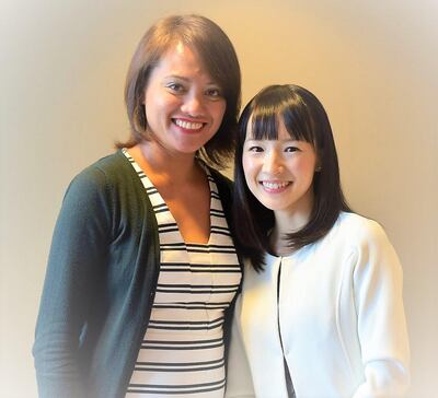 Maureen Lim, left, with Marie Kondo. Courtesy Maureen Lim 