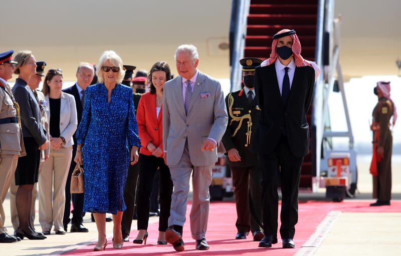 Prince Charles and Camilla, Duchess of Cornwall are on a two-day visit to Jordan. EPA