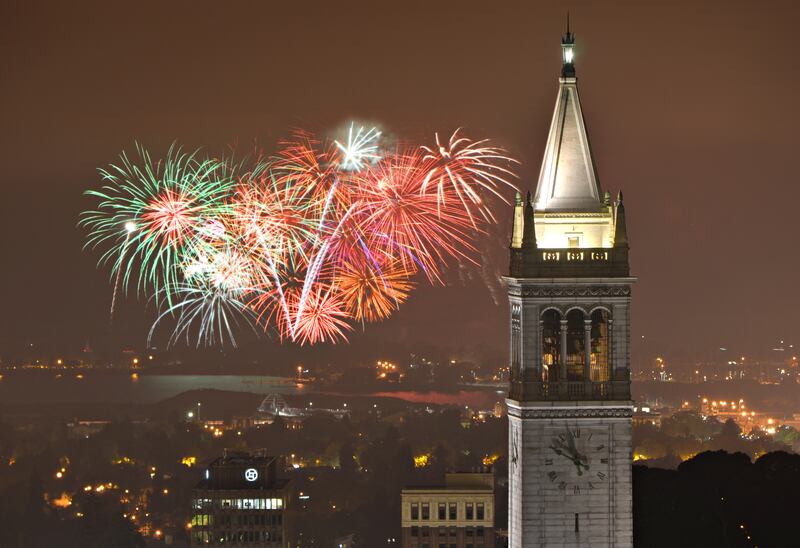Residents of Berkeley, California, enjoy an evening of pyrotechnics. Photo: Daniel Parks
