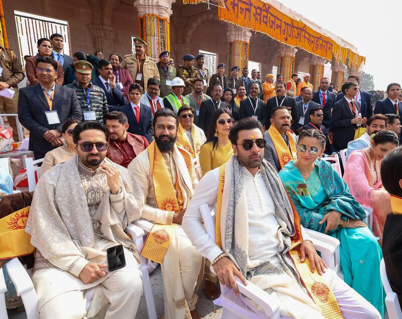 The Pran Pratishtha ceremony at the temple. Photo: India's Press Information Bureau
